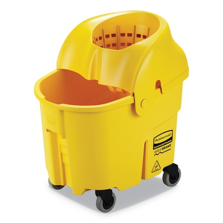 Rubbermaid Commercial 35 qt Mop Bucket and Wringer Combination, Yellow, Plastic FG759088YEL